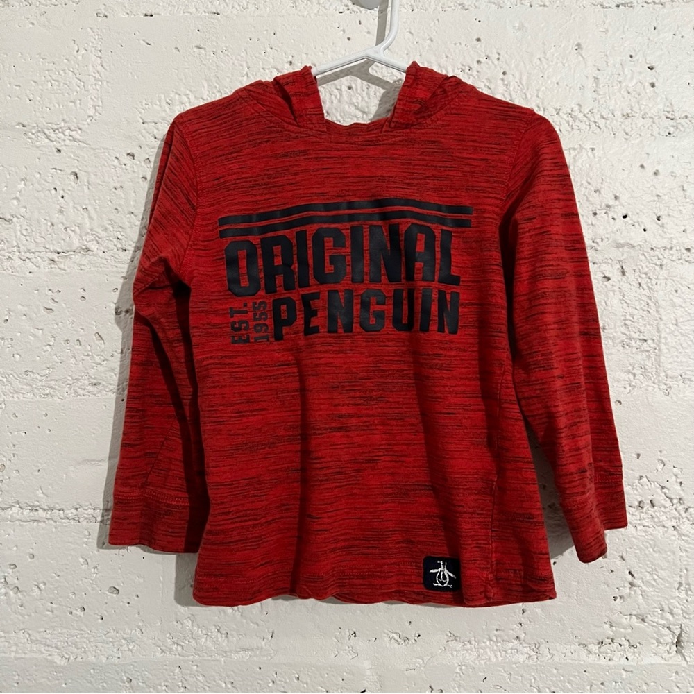 5/$25 Original Penguin by Munsingwear Boys Shirt 5Y Red Heathered AS20